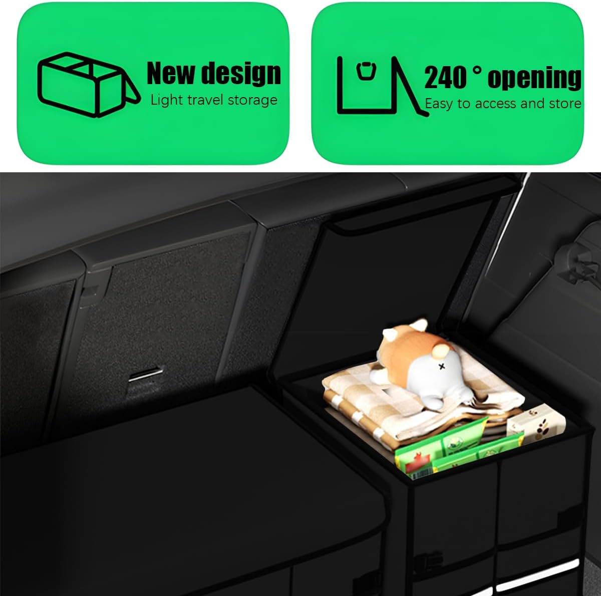 🚙 Say Goodbye to Mess – Heavy-Duty Trunk Organizer