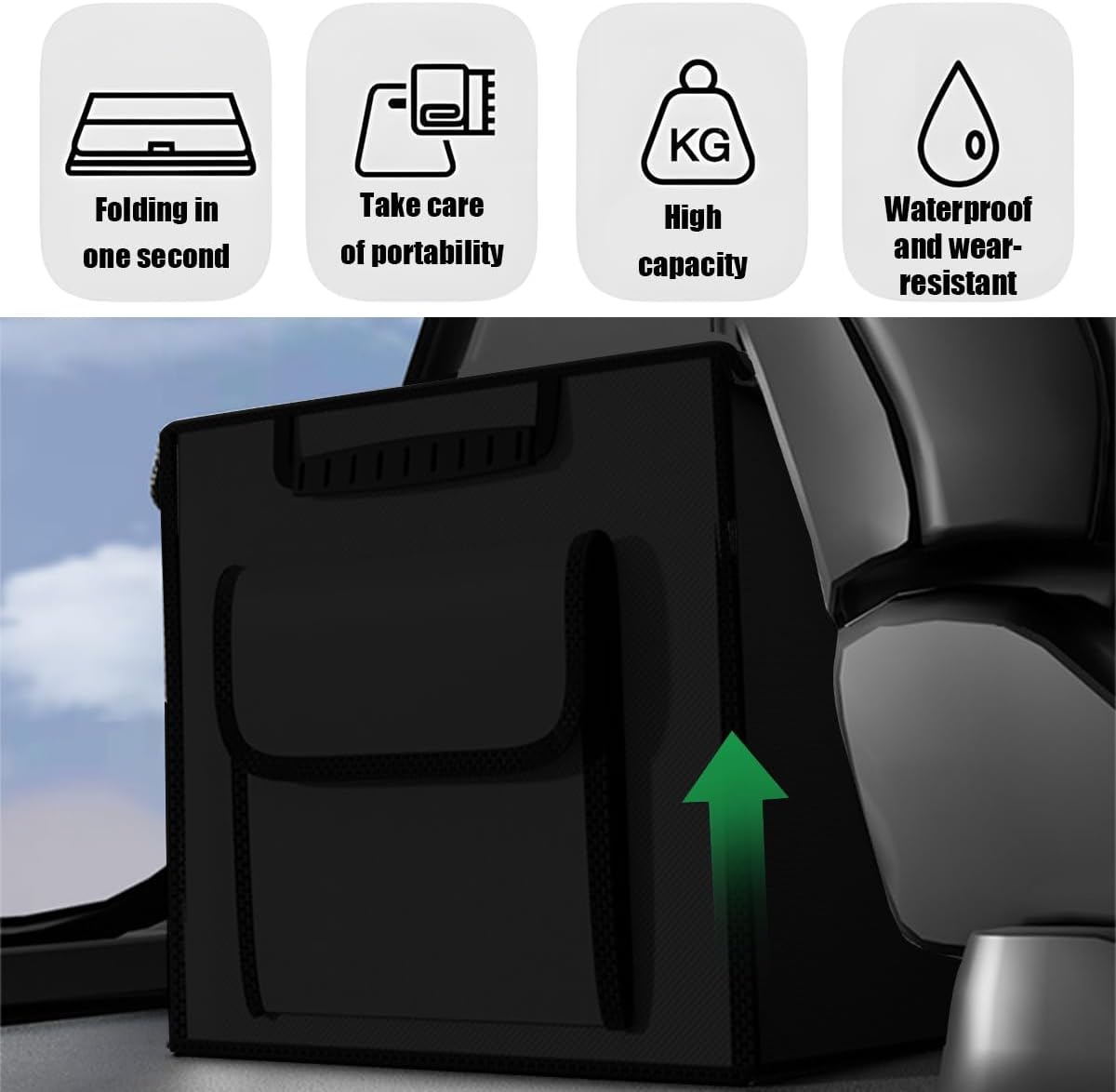 🚙 Say Goodbye to Mess – Heavy-Duty Trunk Organizer